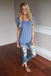 Run the World Pocket Tee ~ Blue