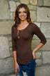Embrace the Unexpected Top ~ Brown