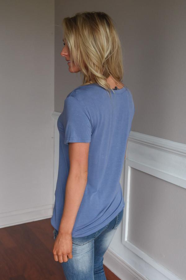 Run the World Pocket Tee ~ Blue