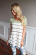 Soft and Sweet Top ~ Light Olive