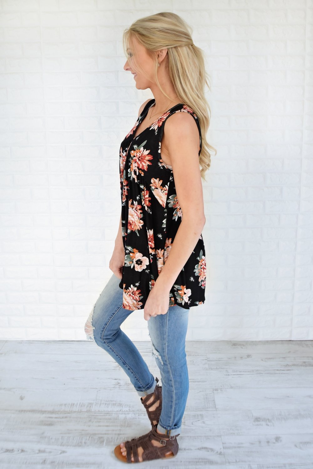Runaway Love Babydoll Tank Top ~ Black