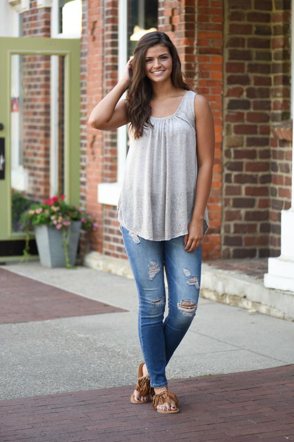 On the Run Tank Top - Mocha