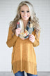 Pine & Camel Plaid Infinity Scarf