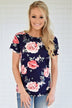 Waiting For a Floral Like You ~ Navy
