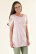 Peach & Pink Floral Pocket Top