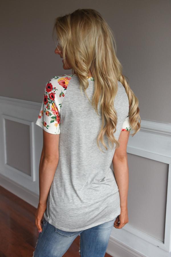 Take a Chance on Me Floral Top ~ Ivory