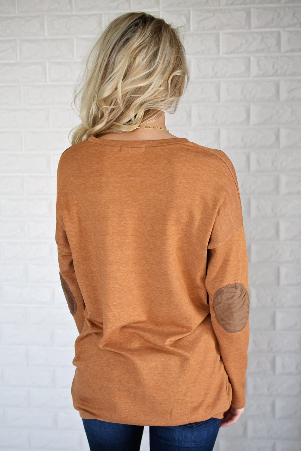 Mustard Elbow Patch Sweater