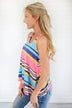 Wander On Tank Top ~ Pink, Blue & Yellow