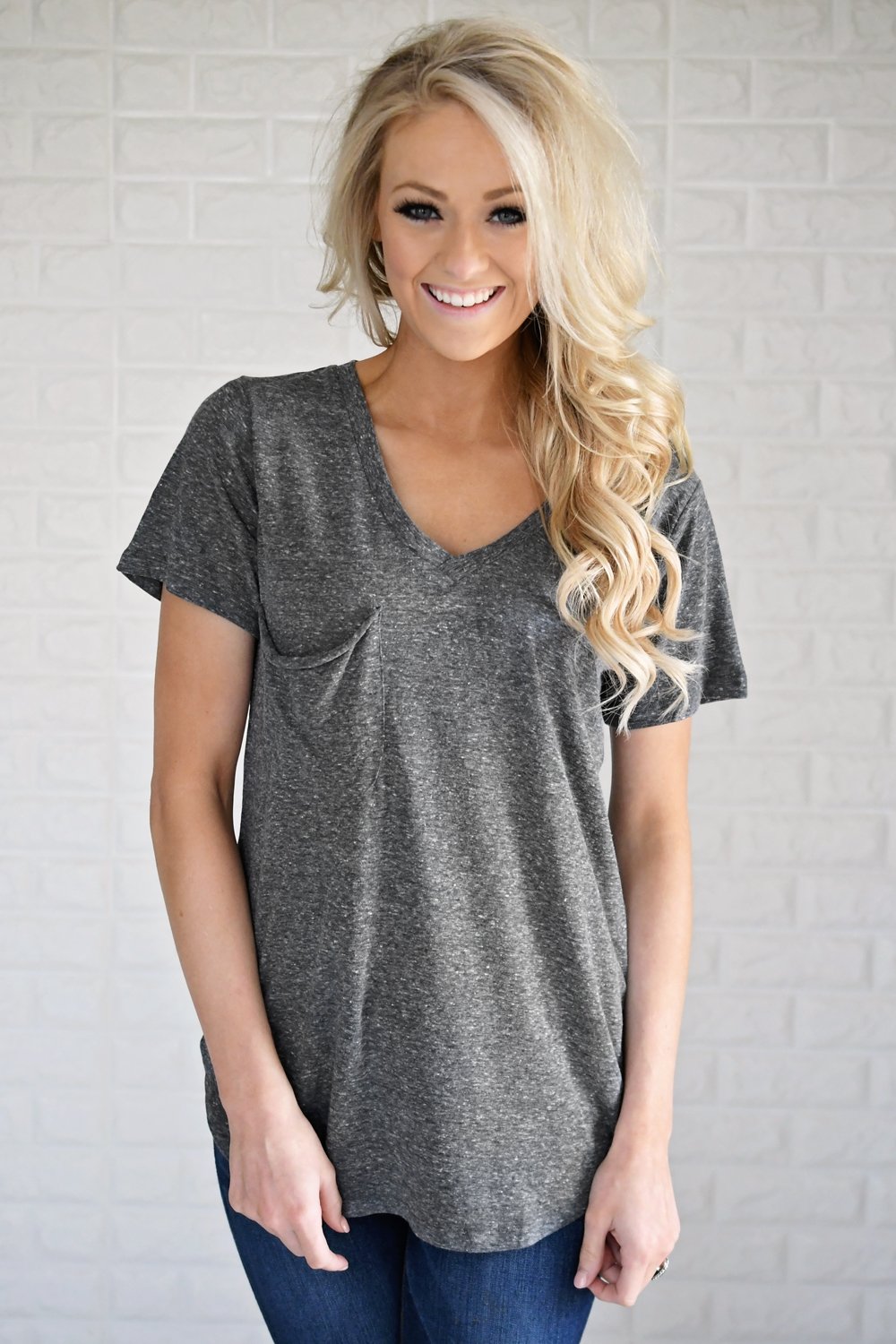 Basic Charcoal Pocket Tee