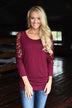 America's Sweetheart Lace Top ~ Burgundy