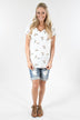 Little Floral Loves Top ~ Ivory