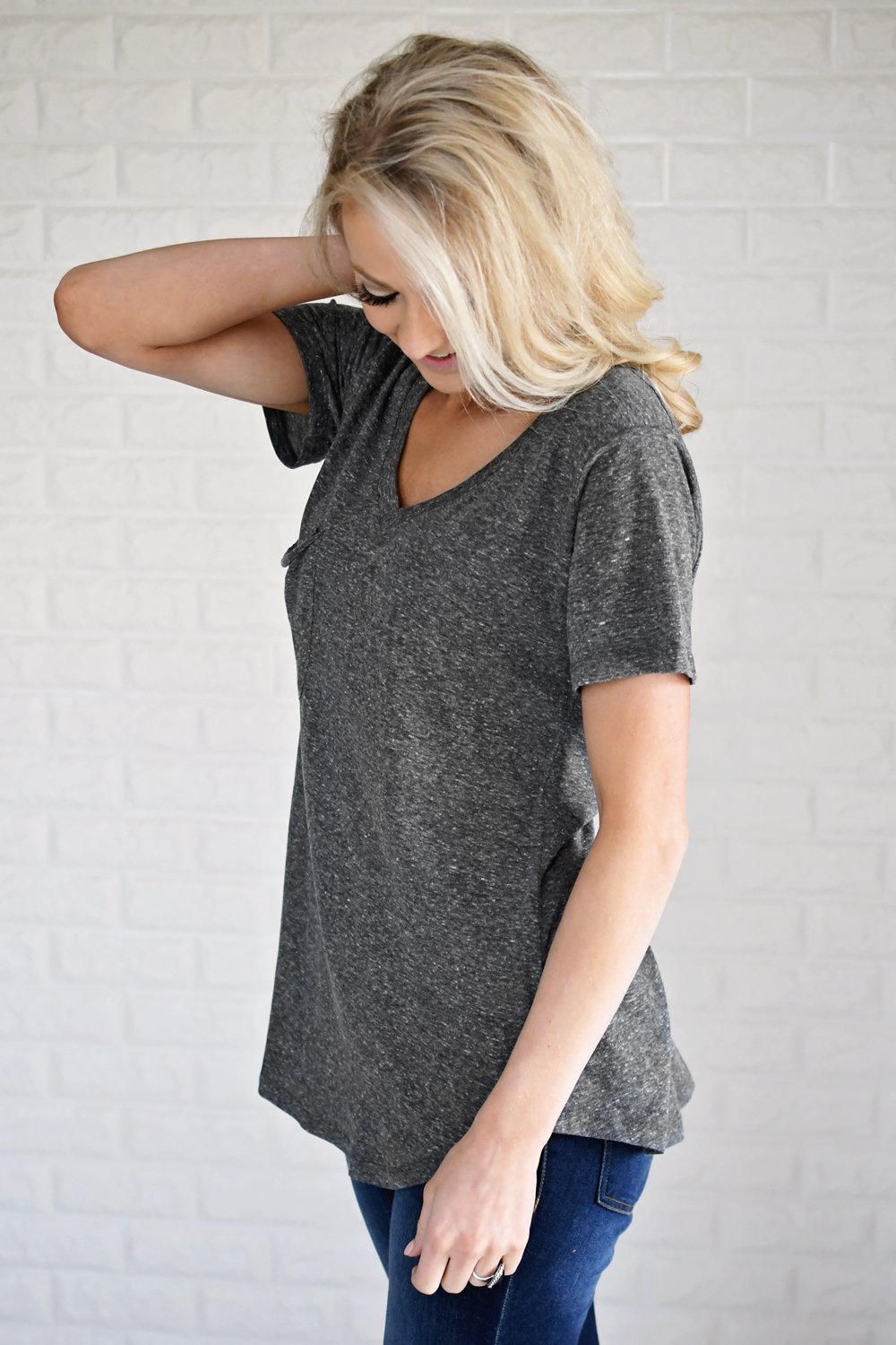 Basic Charcoal Pocket Tee