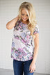 Stuck in the Moment Violet Floral Top
