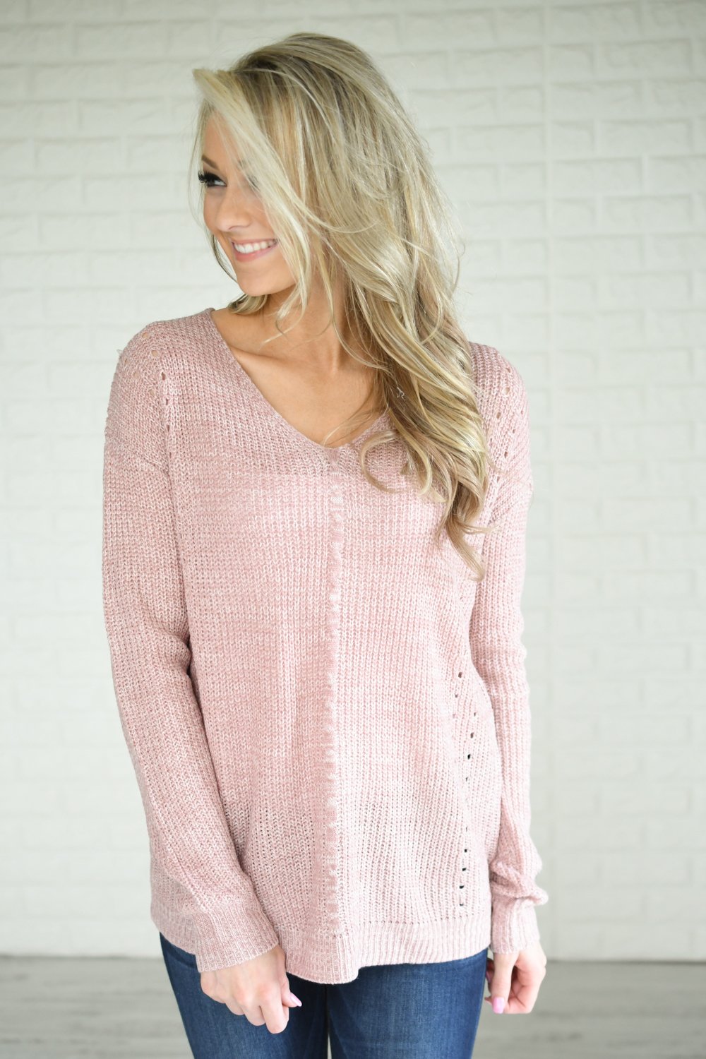Sweet Love Back Lace Up Top ~ Blush