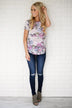 Stuck in the Moment Violet Floral Top