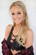 Criss Cross Lace Bralette ~ Black