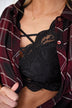 Criss Cross Lace Bralette ~ Black