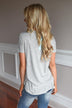 Simplicity V-Neck Top ~ Grey