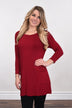 Red Button Down Pocket Top