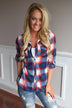 Red & Blue Striped Plaid