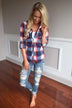Red & Blue Striped Plaid