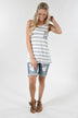 Get the Feeling Floral and Stripes Tank Top