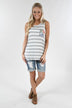 Get the Feeling Floral and Stripes Tank Top