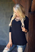 Criss Cross My Heart Top - Black