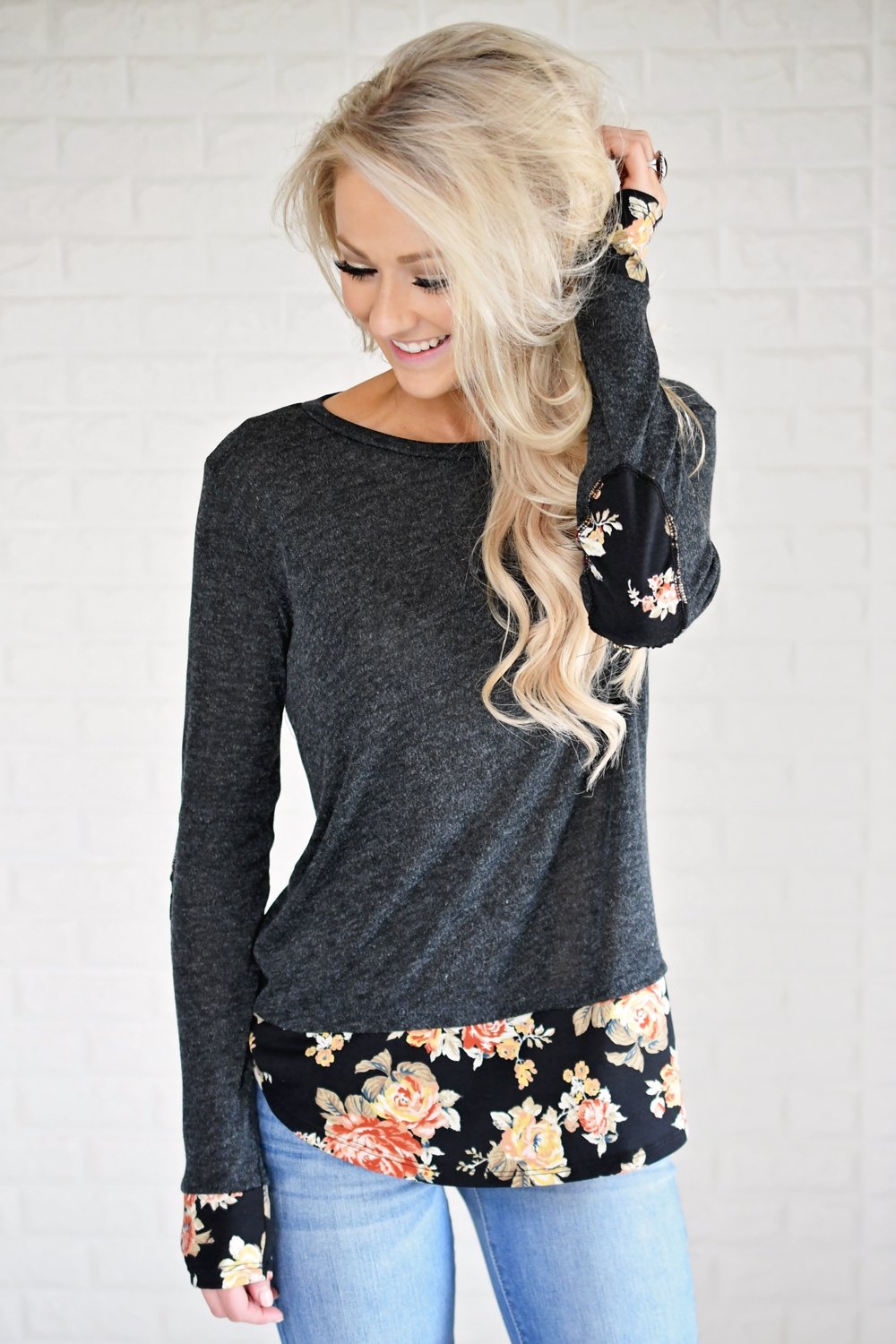Lucky in Floral Top