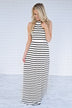 Draw the Line Striped Maxi Dress