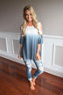 Two Tone Ombre Top ~ Blue