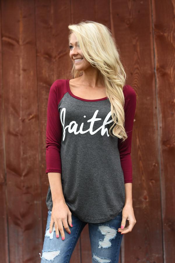 Faith 3/4 Sleeve Top