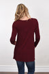 Essential V-Neck Top Burgundy