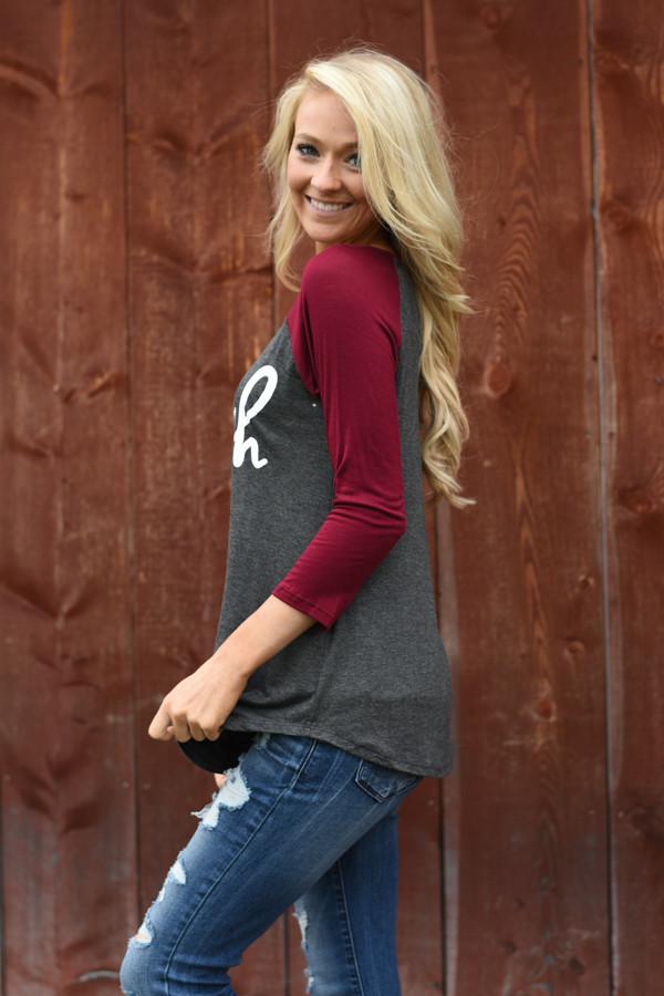 Faith 3/4 Sleeve Top