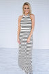 Draw the Line Striped Maxi Dress