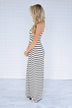 Draw the Line Striped Maxi Dress
