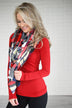 Red & Navy Blanket Scarf