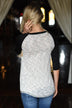 Sparkle in My Eye 3/4 Sleeve Top ~ Black