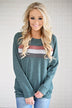 Stripes by the Fireside ~ Deep Teal
