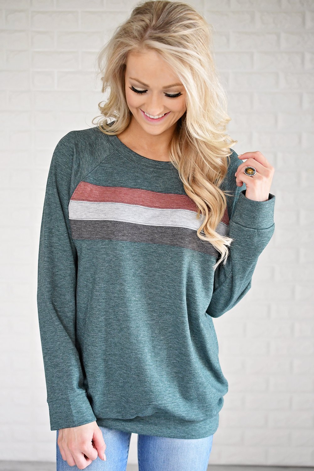 Stripes by the Fireside ~ Deep Teal