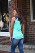 Mint Floral Tank Top