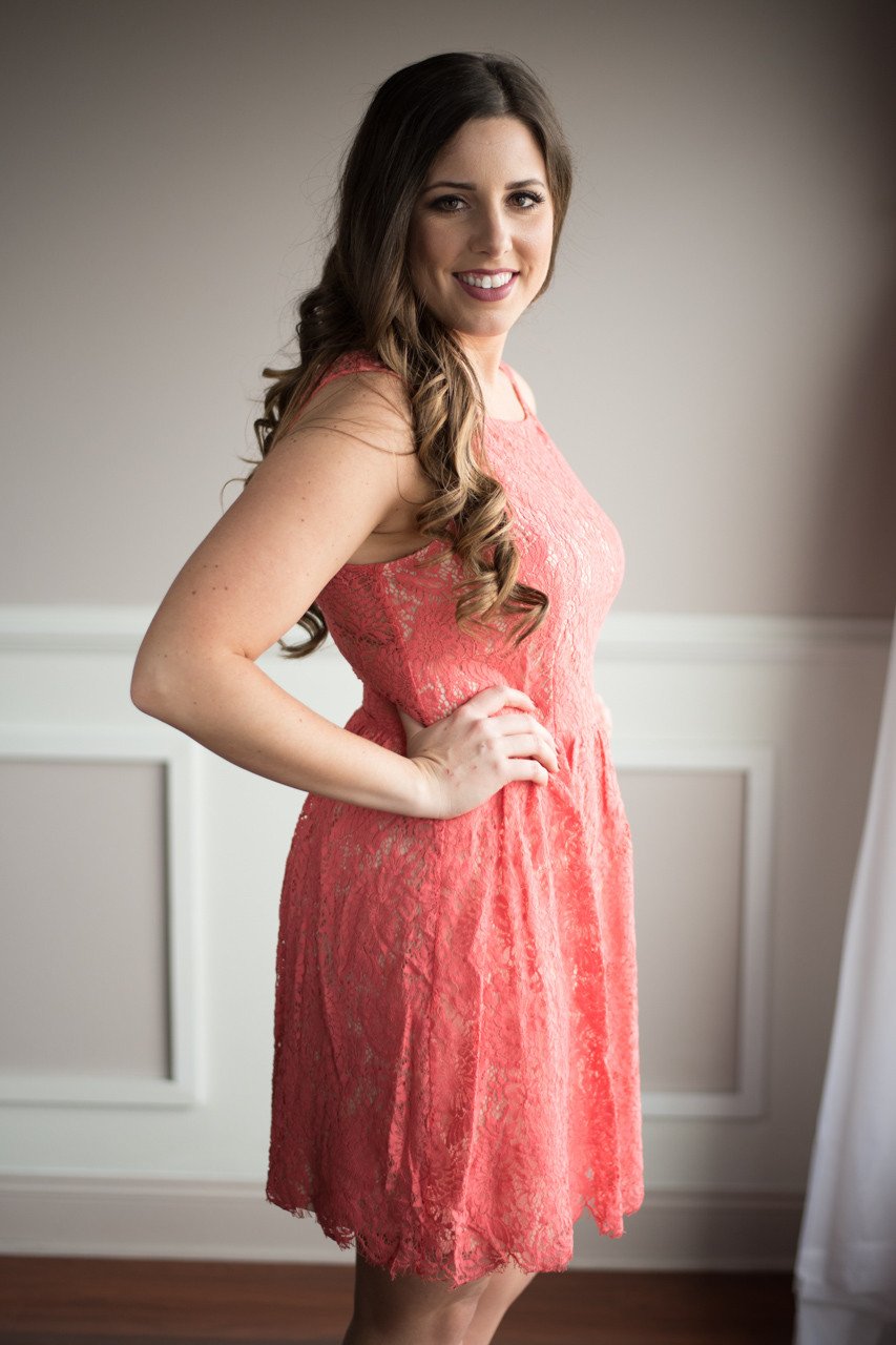 Light Coral Lace Dress