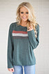 Stripes by the Fireside ~ Deep Teal
