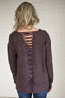 Sweet Love Back Lace Up Top ~ Purple
