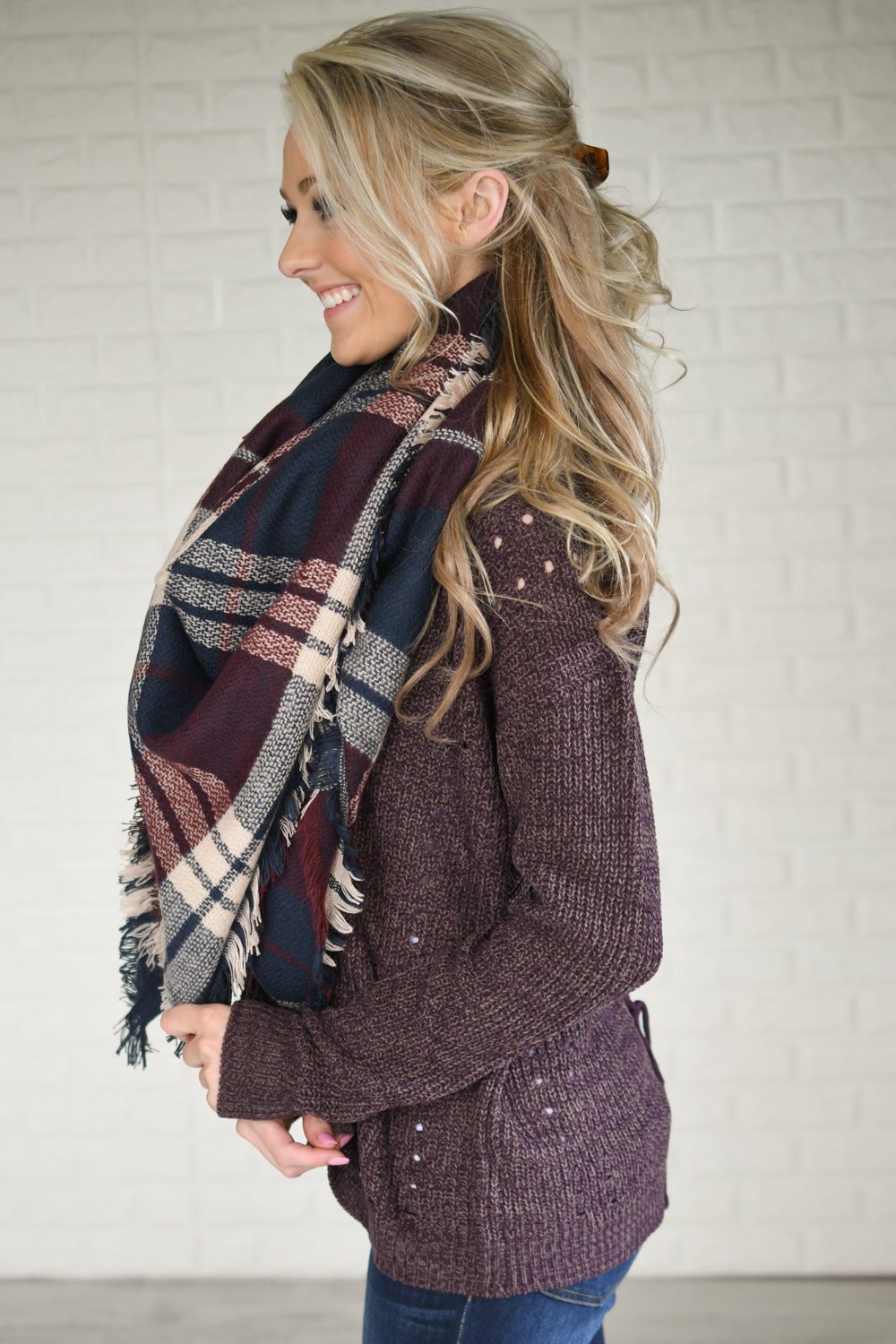 Sweet Love Back Lace Up Top ~ Purple