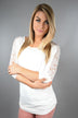 America's Sweetheart Lace Top ~ Ivory