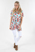 Tied Down Blue Floral Top