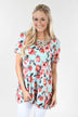 Tied Down Blue Floral Top