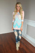 Peach Chevron Top