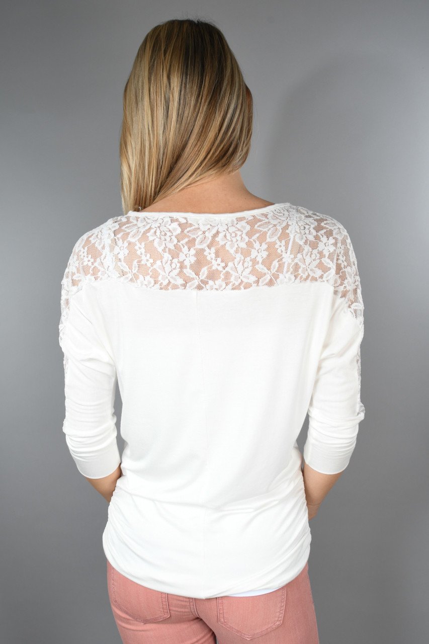 America's Sweetheart Lace Top ~ Ivory